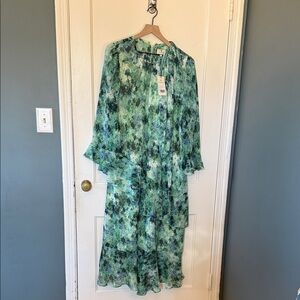 Tuckernuck Teal and Navy Long Sleeve Dress